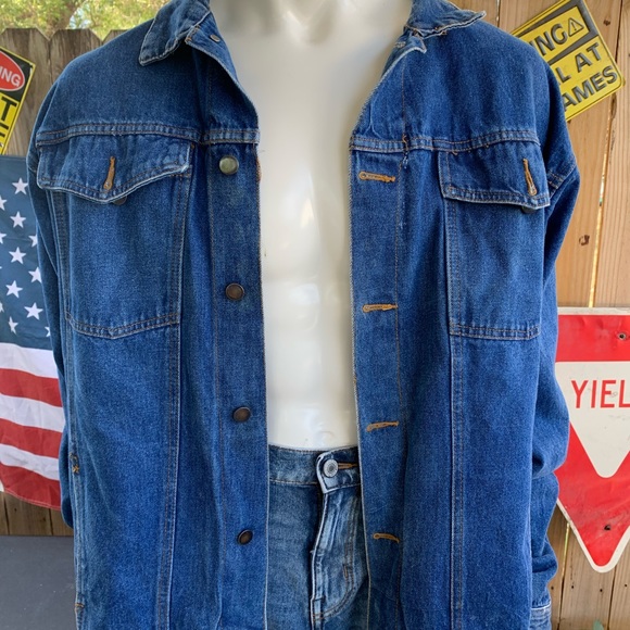 Vintage 90s Reworked Tiger Denim Duck Head Jacket Size XL - Picture 3 of 10